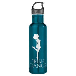 Irish Dancer Hard Shoe Black and White Dance Edelstahlflasche