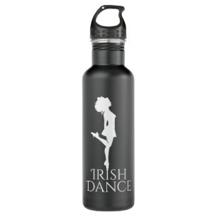 Irish Dancer Hard Shoe Black and White Dance Edelstahlflasche