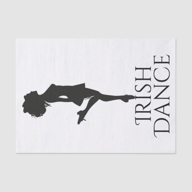 Irish Dancer Hard Shoe Black and White Dance Seidenpapier (Vorderseite)