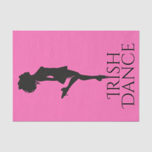 Irish Dancer Hard Shoe Rosa und Black Dance Seidenpapier