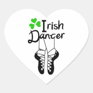 Irish Dancer Herz-Aufkleber