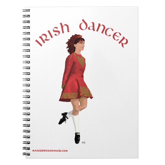 Irish Dancer in Red Notizblock (Vorderseite)