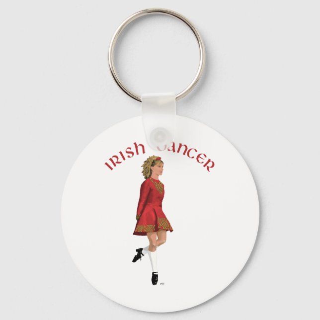 Irish Dancer in Red Schlüsselanhänger (Vorderseite)