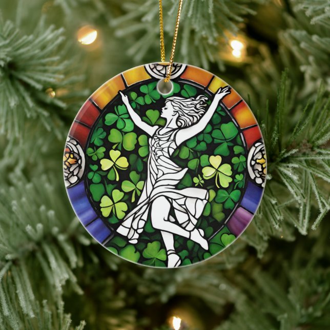 Irish Dancer Keramik Ornament (Baum)