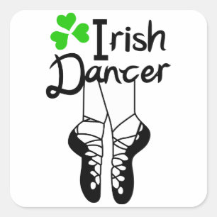 Irish Dancer Quadratischer Aufkleber