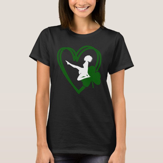 Irish Dancer und Green Heart Irish Dance T-Shirt (Vorderseite)