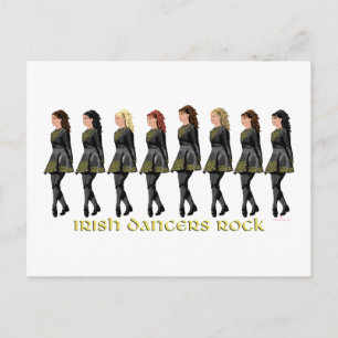 Irish Dancers Rock Postkarte