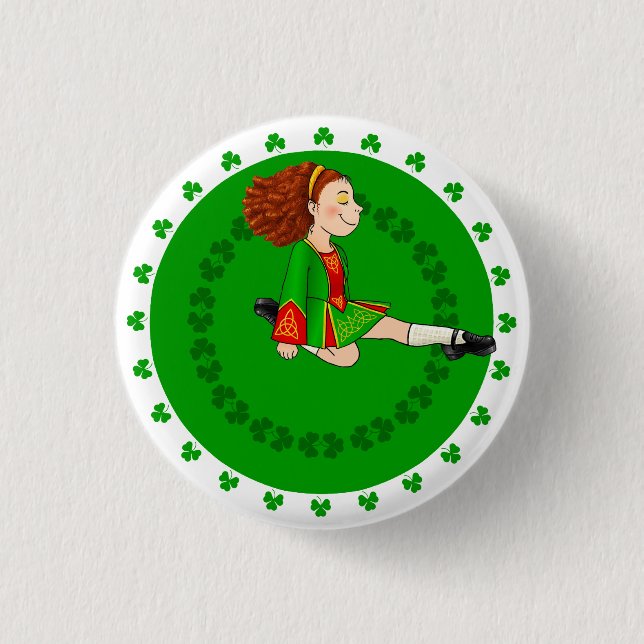 Irish Dancing Girl Abzeichen Button (Vorderseite)