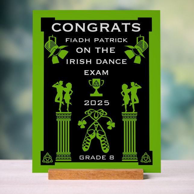 Irish Dancing Herzlichen Glückwunsch Acrylschild (Neutral)