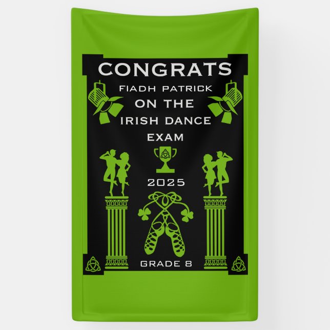 Irish Dancing Herzlichen Glückwunsch Banner (Vertikal)