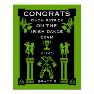 Irish Dancing Herzlichen Glückwunsch Poster