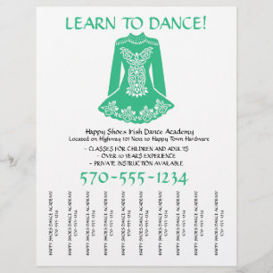 Irish Dancing Lessons Class Strips Flyer abreißen