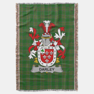 Irish Darley Coat of Arms Familienwappen Irland Decke