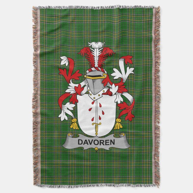 Irish Davoren oder O_Davoren Coat of Arms Family C Decke (Vorderseite Vertikal)