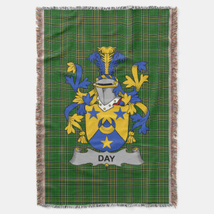 Irish Day Coat of Arms Familienwappen Irland Decke