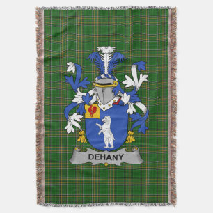 Irish Dehany Coat of Arms Familienwappen Irland Decke