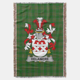 Irish Delamere Coat of Arms Familienwappen Irland Decke