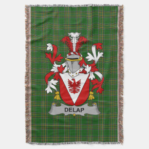 Irish Delap Coat of Arms Familienwappen Irland Decke