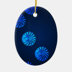Irish Design Blue Crystal Keramik Ornament