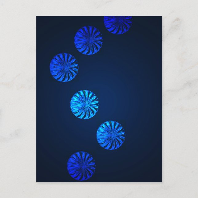 Irish Design Blue Crystal Postkarte (Vorderseite)