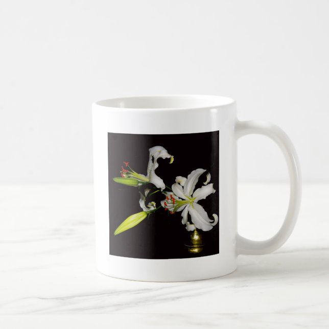 Irish Design - Sammlung von Messing und Blume Kaffeetasse (Rechts)