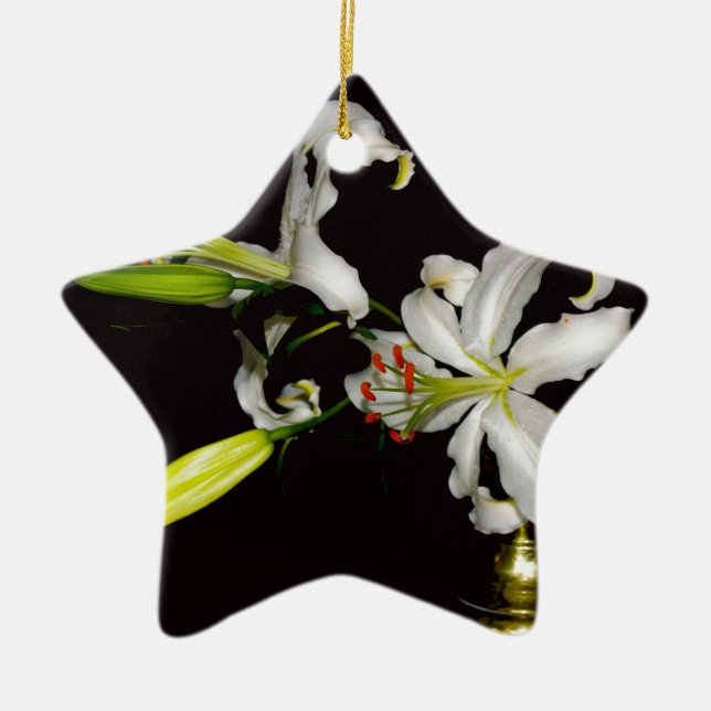 Irish Design - Sammlung von Messing und Blume Keramikornament (Vorne)