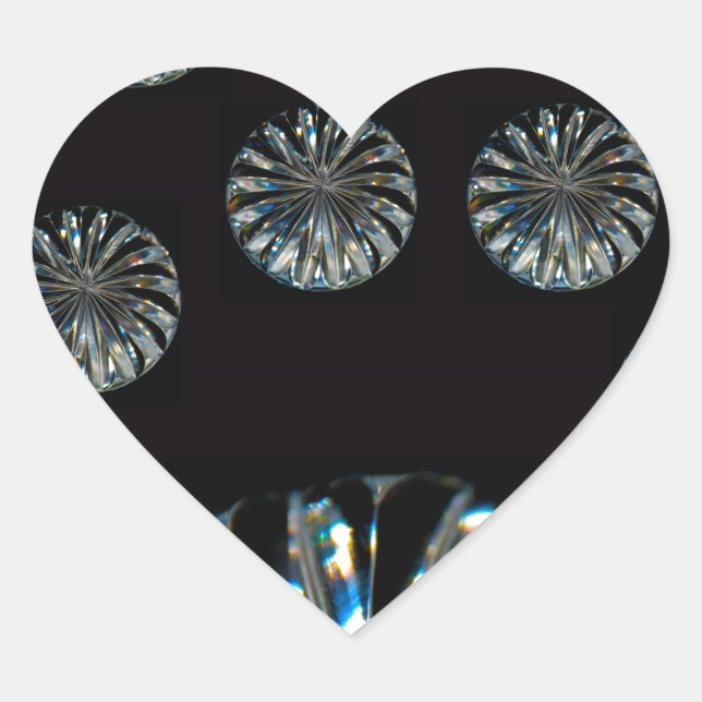 Irish Design-The Crystal Collection Herz-Aufkleber (Vorderseite)