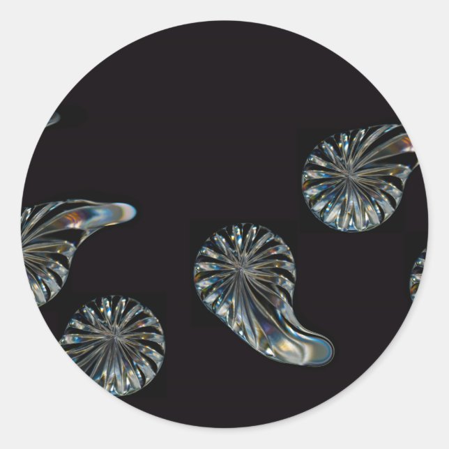 Irish Design-The Crystal Collection Runder Aufkleber (Vorderseite)