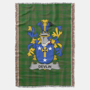 Irish Devlin oder O_Devlin Coat of Arms Family Cre Decke