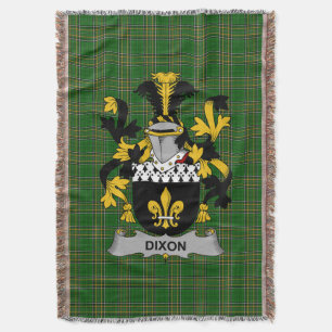 Irish Dixon Coat of Arms Familienwappen Irland Decke