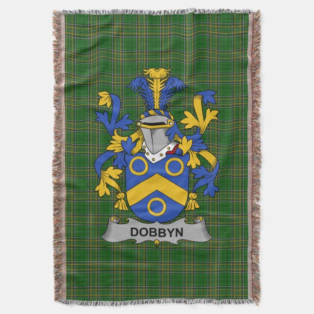 Irish Dobbyn Coat of Arms Familienwappen Irland Decke (Vorderseite Vertikal)