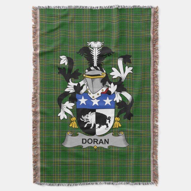 Irish Doran oder O_Doran Coat of Arms Familienwapp Decke (Vorderseite Vertikal)