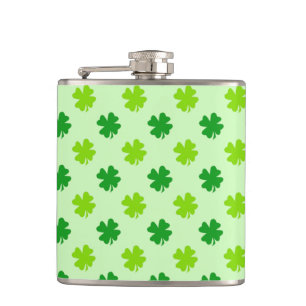 Irish Drink Spaß Booze Whiskey Green Samrocks Flachmann