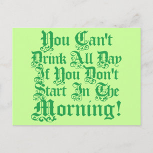 Irish Drink Spaß Postkarte