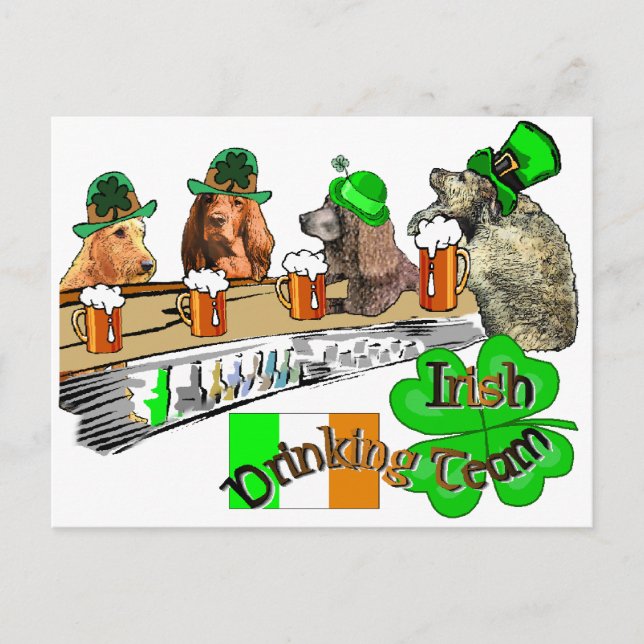 Irish Drink Team Postkarte (Vorderseite)