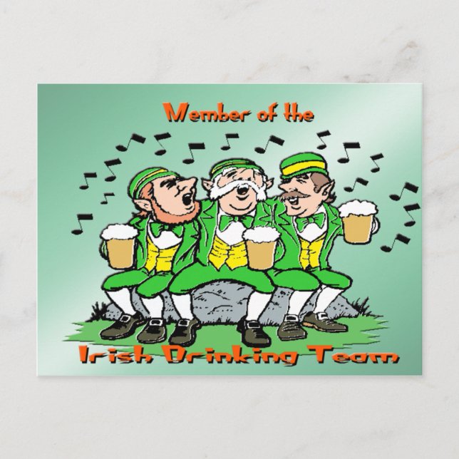 Irish Drink Team Postkarte (Vorderseite)