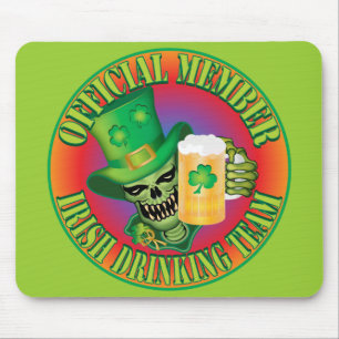 Irish Drink Team Skull Mousepad