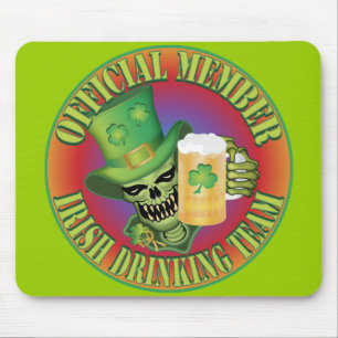 Irish Drink Team Skull Mousepad