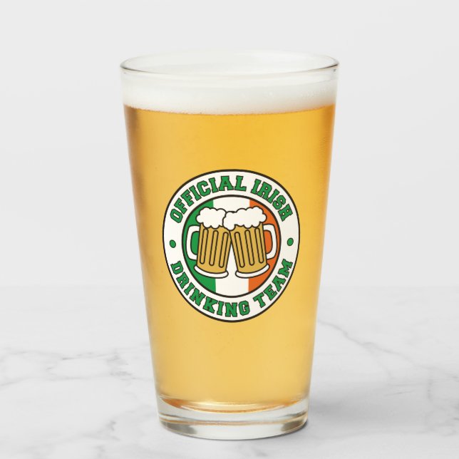 Irish Drinking Team Flag Irland Glas (Vorne (Gefüllt))