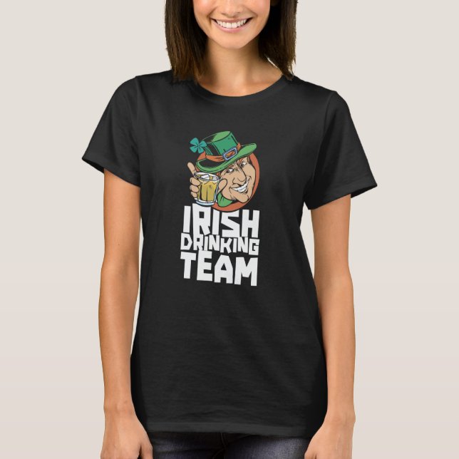 Irish Drinking Team St Patricks Day Ireland Leprec T-Shirt (Vorderseite)