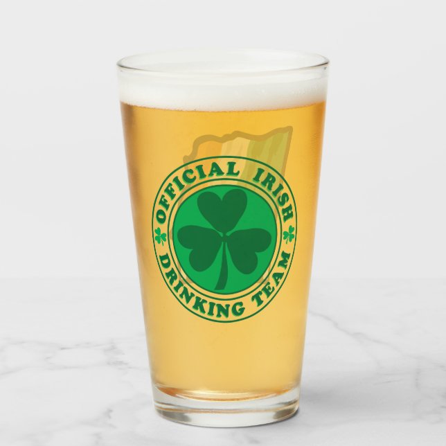 Irish Drinking Team - Stolz auf Iren Glas (Vorne (Gefüllt))