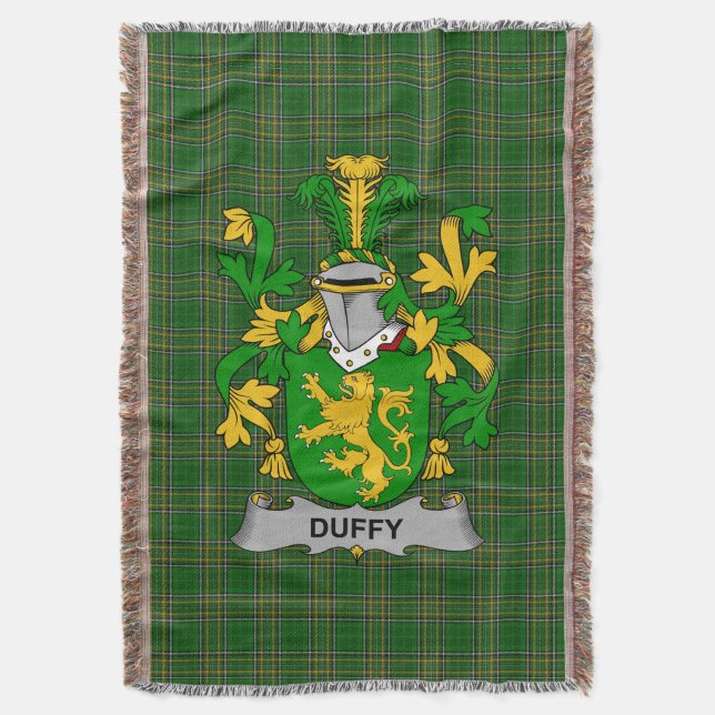 Irish Duffy oder O_Duffy Coat of Arms Familienwapp Decke (Vorderseite Vertikal)