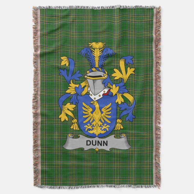 Irish Dunn oder O_Dunn Coat of Arms Familienwappen Decke (Vorderseite Vertikal)