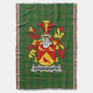 Irish Edgeworth Coat of Arms Familienwappen Irland Decke