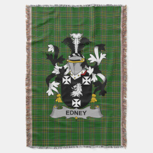 Irish Edney Coat of Arms Familienwappen Irland Decke
