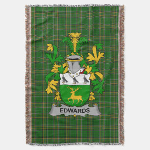 Irish Edwards Coat of Arms Familienwappen Irland Decke