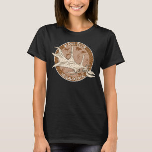 Irish Elk Paleoart Megaloceros Skull T-Shirt
