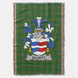 Irish Elliott Coat of Arms Familienwappen Irland Decke