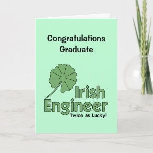 Irish Engineer Abschluss Card Dankeskarte