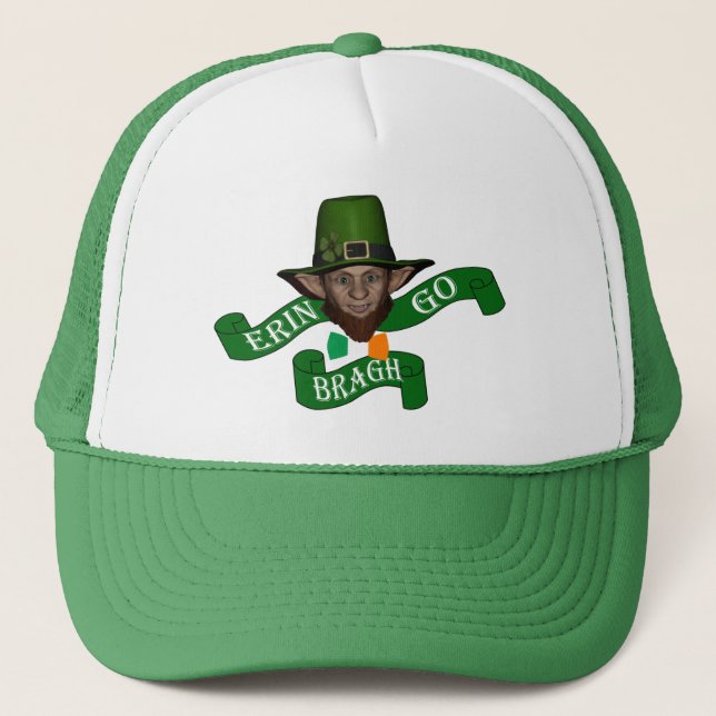 Irish Erin geht mit St Patrick's Day Truckerkappe (Vorderseite)